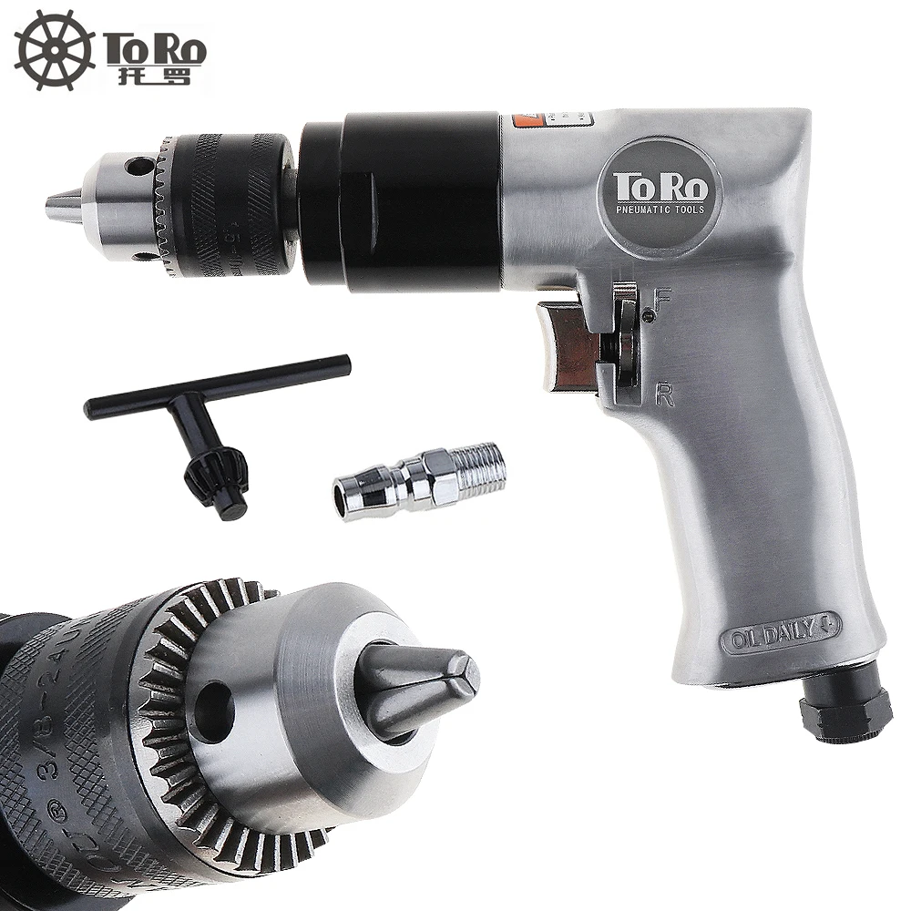 

TORO TR-5100 3/8" 1800rpm High-speed Cordless Pistol Type Pneumatic Gun Drill Reversible Air Drill for Hole Drilling