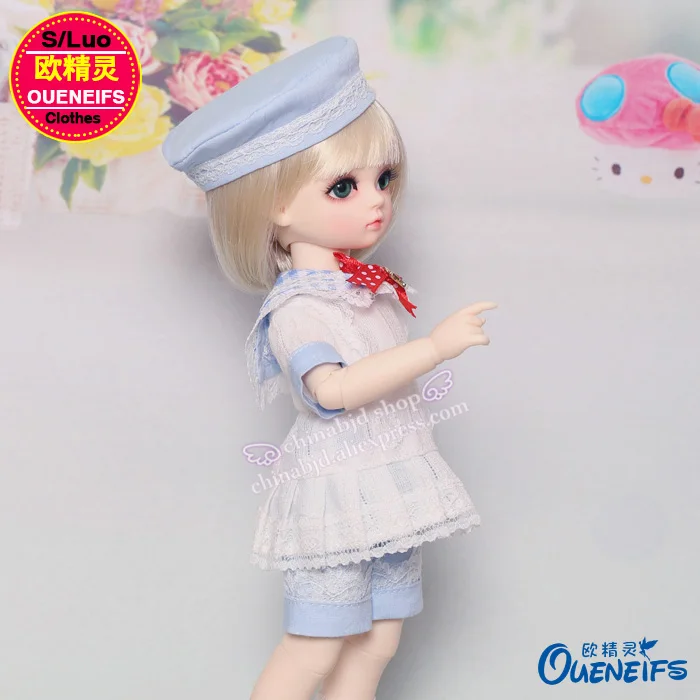 BJD одежда 1/6 Кукла тело девочка или мальчик кукла в морском стиле со шляпой для тела Yosd Littlefee YF6-83 аксессуары для куклы