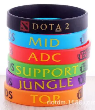League of New Legends силиконовый браслет Dota 2 Модный повседневный популярный мужской женский резиновый браслет спортивный ремешок ювелирный подарок - Окраска металла: 7