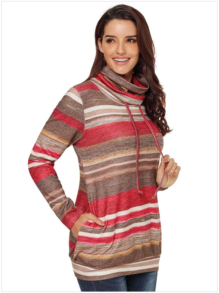 Новый осень зима Для женщин свитер для повседневной носки с высокой горловиной в