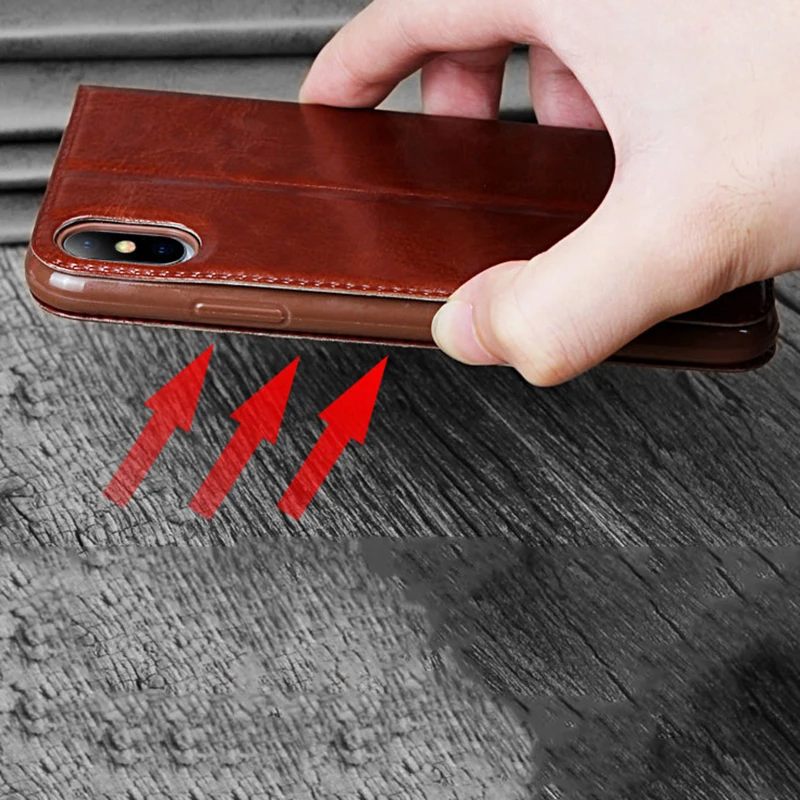 Чехол для телефона из искусственной кожи с откидной крышкой iphone X 8 7 6 6S Plus чехол