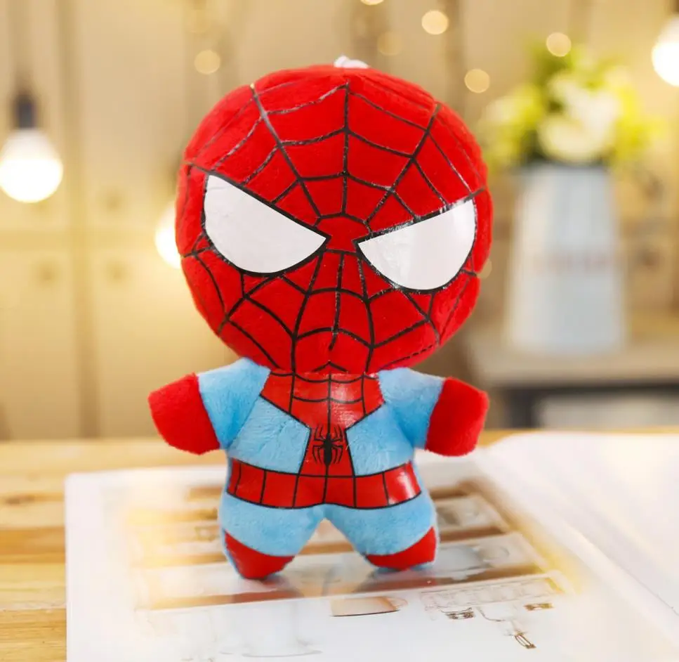 Spiderman 1 шт. 20 см Marvel Мстители 4 супер герой Мягкие плюшевые игрушки куклы Капитан Америка, Железный человек паук Тор плюшевые мягкие игрушки - Цвет: Spiderman