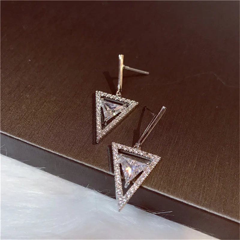 Серьги-капли для женщин, Стерлинговое Серебро S925, хорошее ювелирное изделие, супер яркий кубический цирконий, хрустальные стразы, подвески для женщин