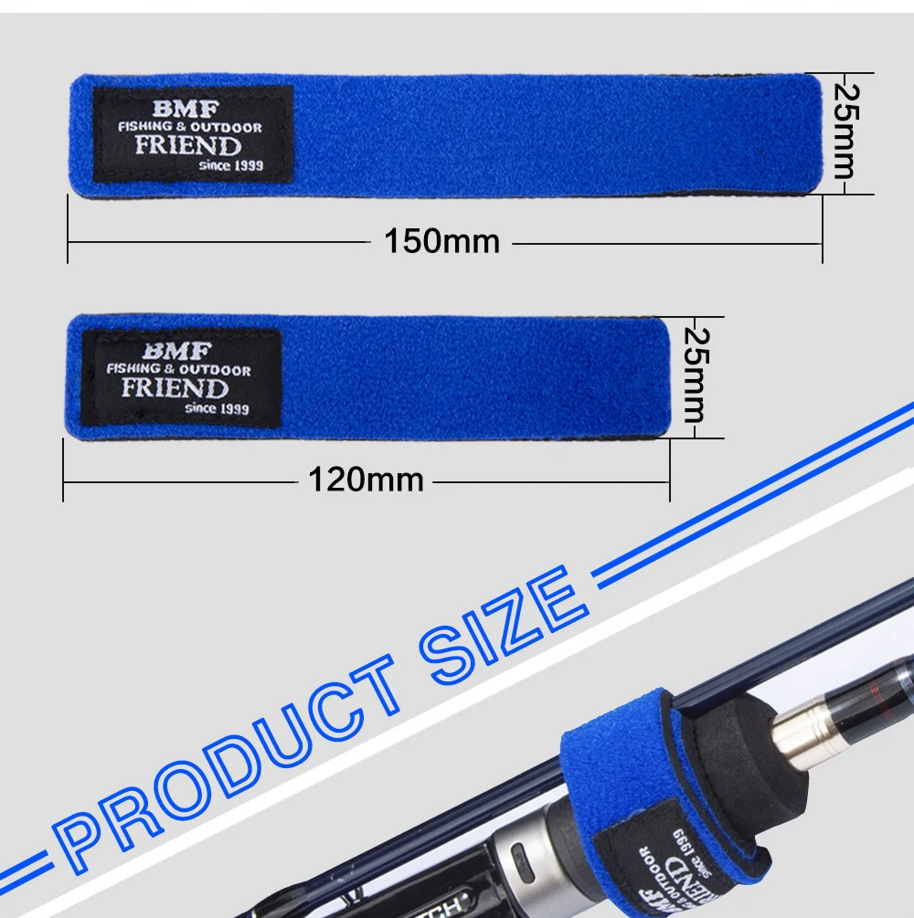 Hunthouse Fishing Rod belt 2Pcs/lot Reusable Suspender Tie Holder Strap Fastener Hook Loop Cable Cord Ties Belt Fishing Tackle