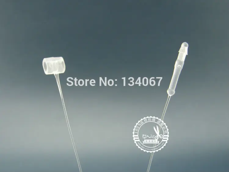 Пластиковая петля с фиксатором замком для крепления бирок на Сумки Одежду