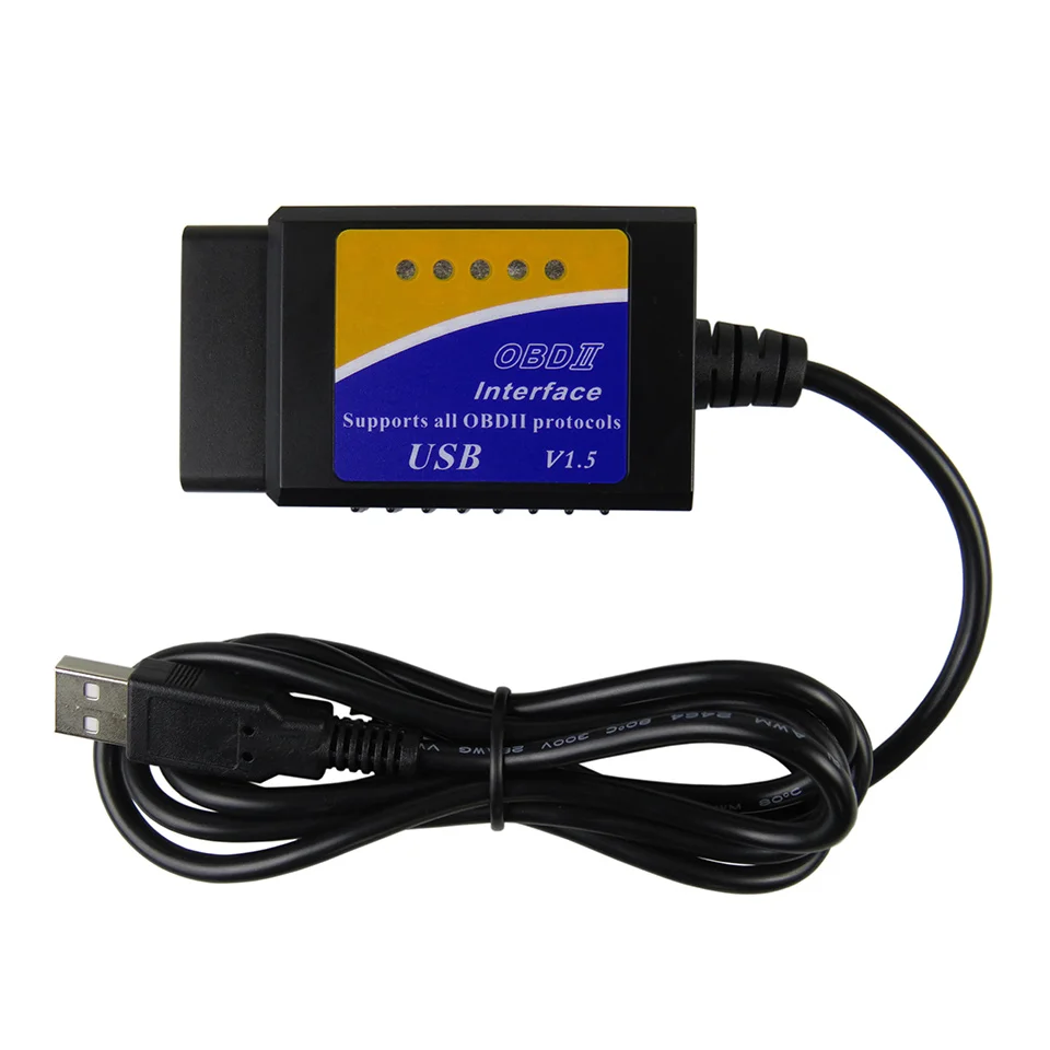 Автомобильные диагностические инструменты Elm327 V1.5 USB Obd2 Elm 327 в 1 5 Obd 2