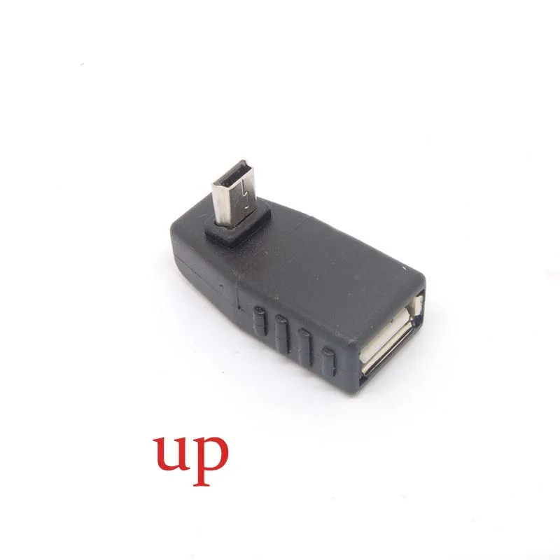 Бесплатная доставка 90 градусов новый A гнездовой 5 контактный B Мужской мини USB OTG