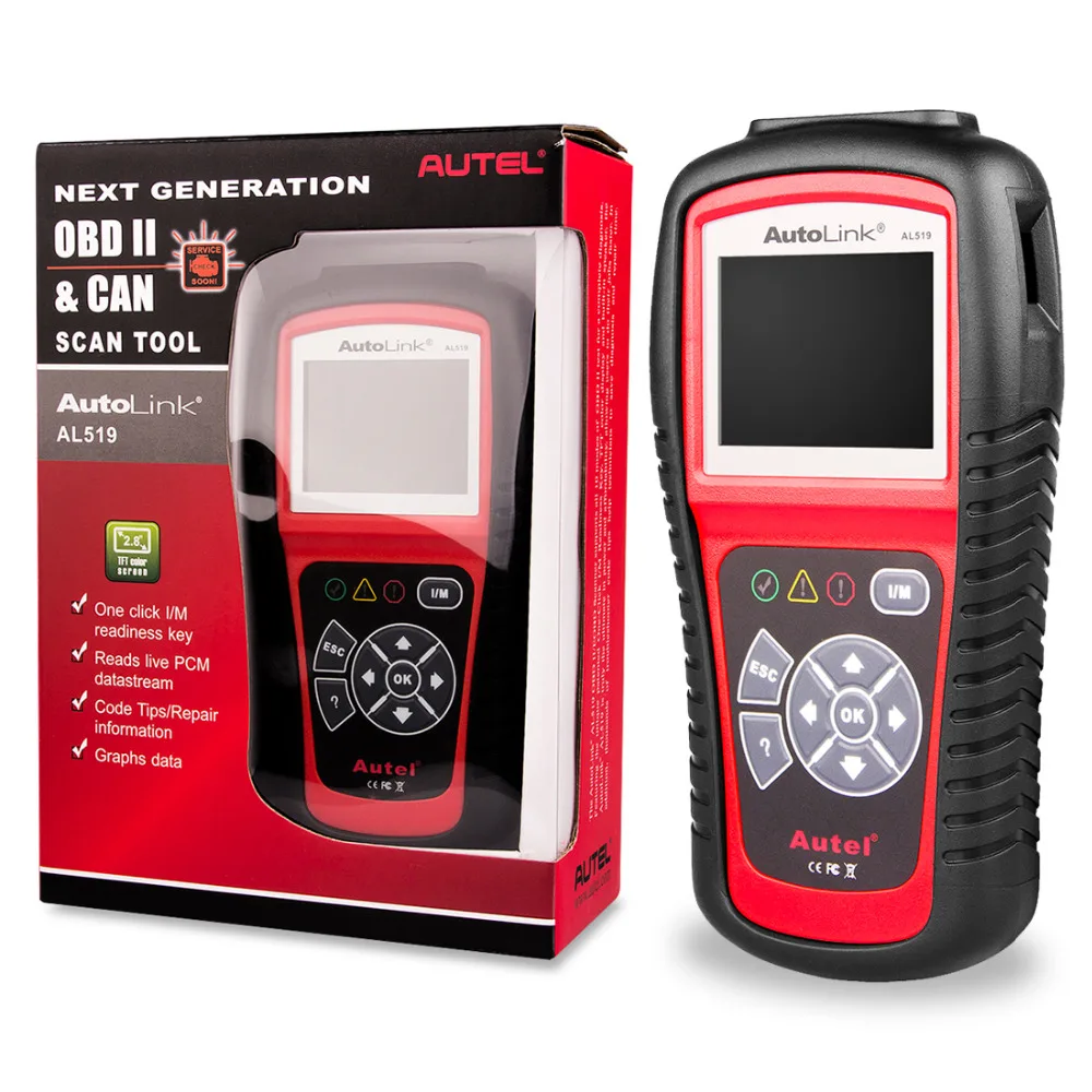 100% Оригинальные Autel Автоссылка AL519 al 519 OBD2 EOBD автомобилей неисправностей читателя