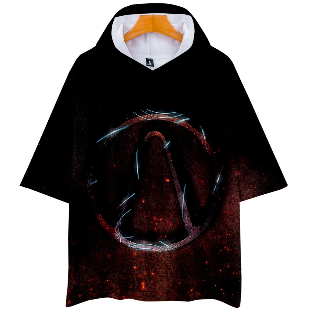 3D футболка с капюшоном и коротким рукавом унисекс стиль Харадзюку|Мужские