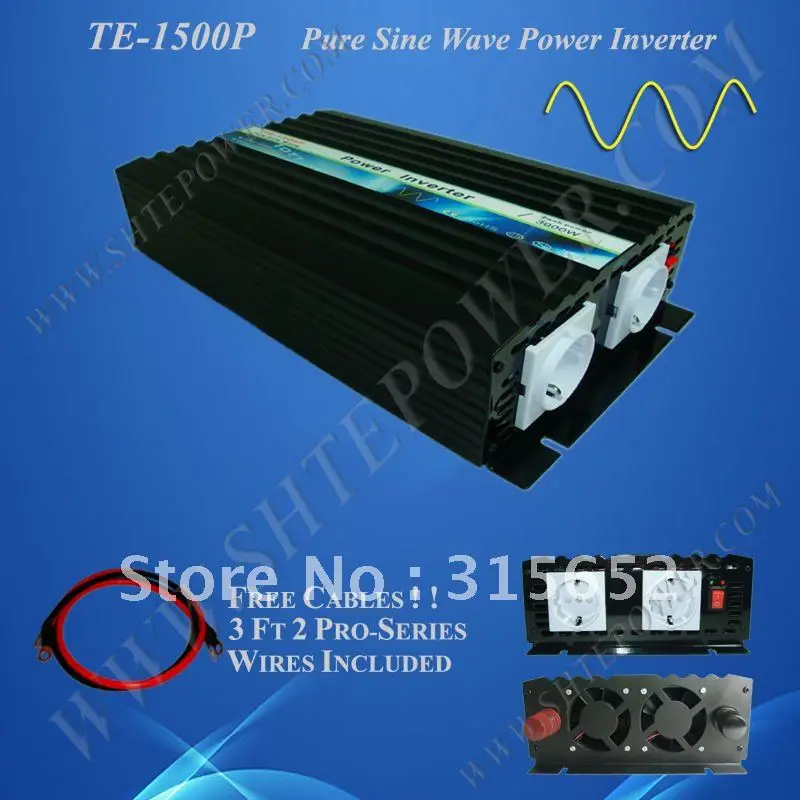 1500W Pure Sine Wave Power Inverter, DC 12V to AC 230V, Power Invertor 1500W Pure Sine Wave Power Inverter, DC 12V to AC 230V, Power Invertor