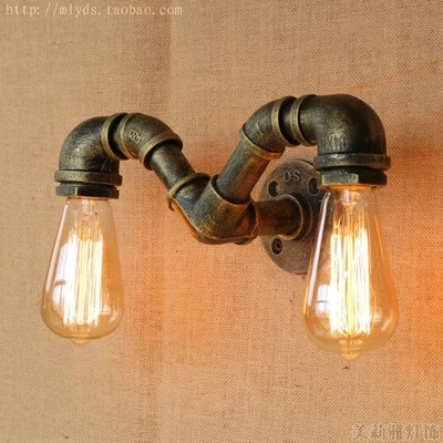 Лампа в нордическом стиле для водопроводной трубы лофт настенные светильники