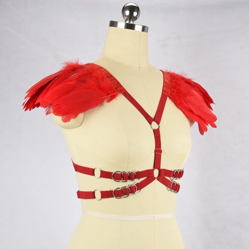 Клетка для тела пикантные Для женщин животное перья wild temptation портупея ручной