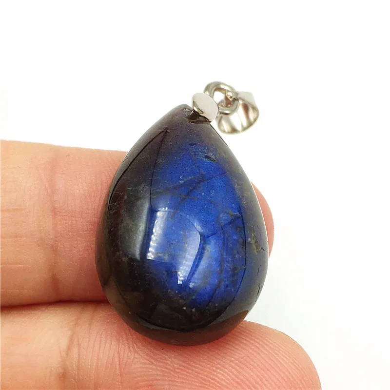 Подвеска из натурального Лабрадорита Женская капля драгоценный камень мужская