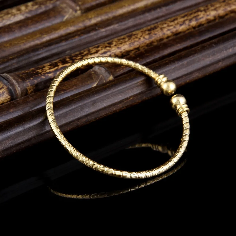 Bangrui Простой Браслет манжета желтый цвет браслет для мужчин и женщин модные