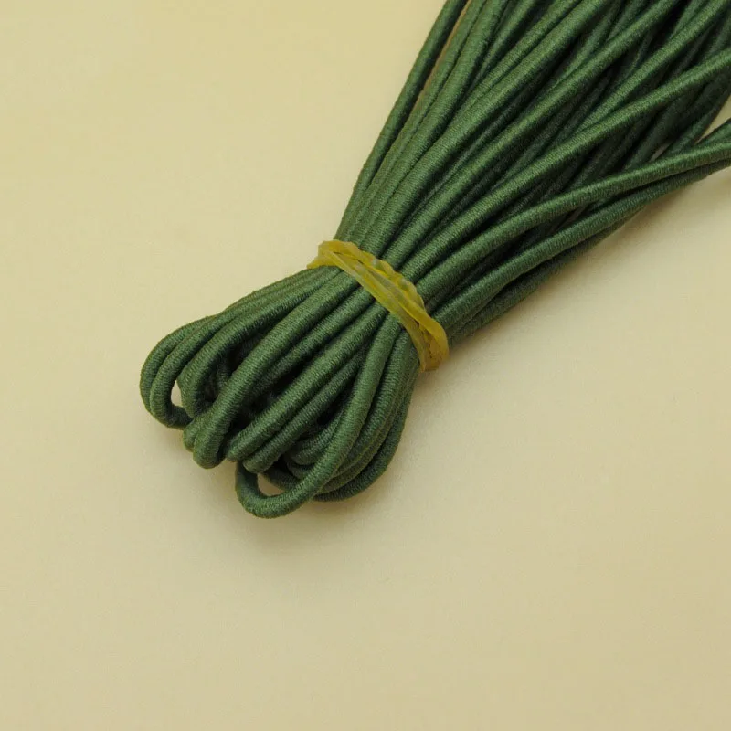 Navygreen 30 м x 2,5 мм экологически чистый круглый эластичный шнур мягкий эластичный шнур для одежды пояс для брюк резинка DIY аксессуары для одежды - Цвет: Navygreen