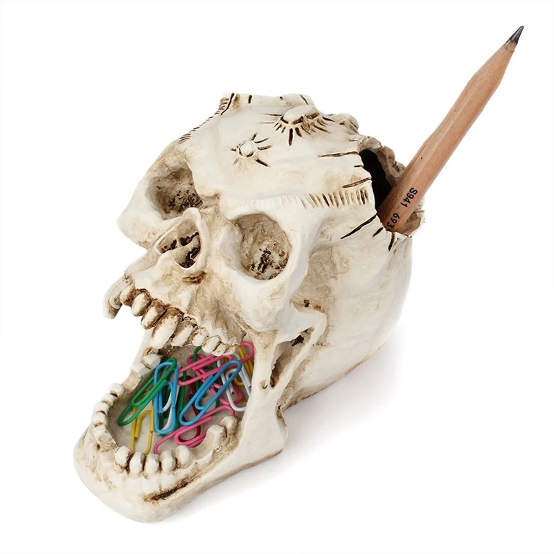 Многофункциональный Настольный ящик для хранения в виде Canine Skull органайзер ручек
