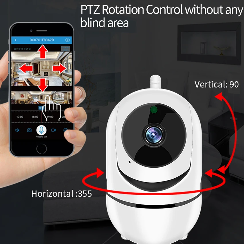 IP камера 1080P Full HD Беспроводная с поддержкой Wi Fi и функцией ночного видения|Камеры