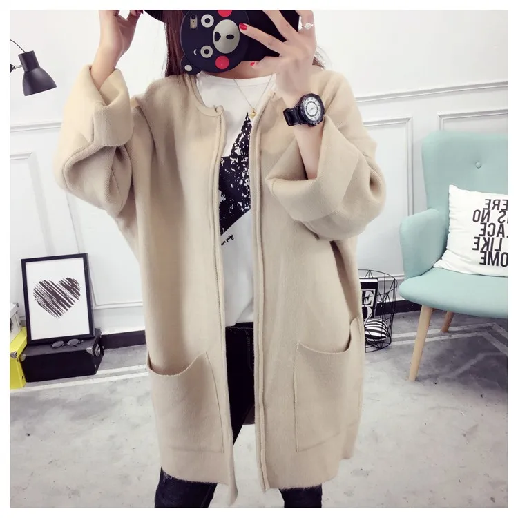 2017 Женская Винтаж Кардиганы для женщин тонкий трикотаж основной свитер женский