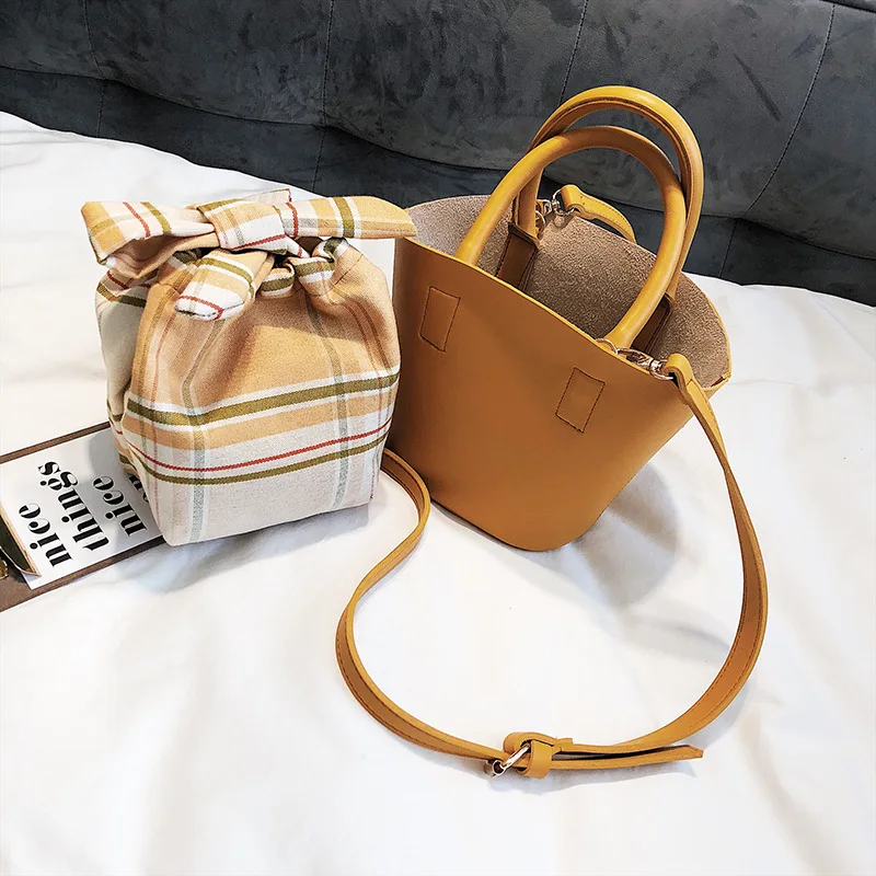 Женская сумка-ведро вместительная маленькая через плечо 2019 | Багаж и сумки