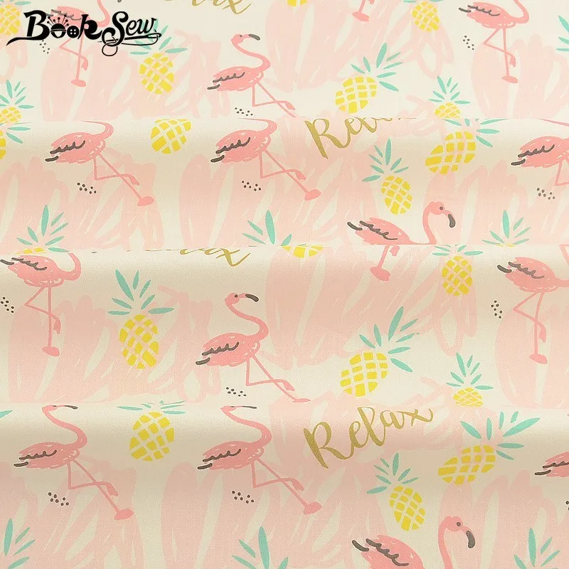 Booksew 100% хлопчатобумажная ткань с животным дизайном розовая сделай сам простыня