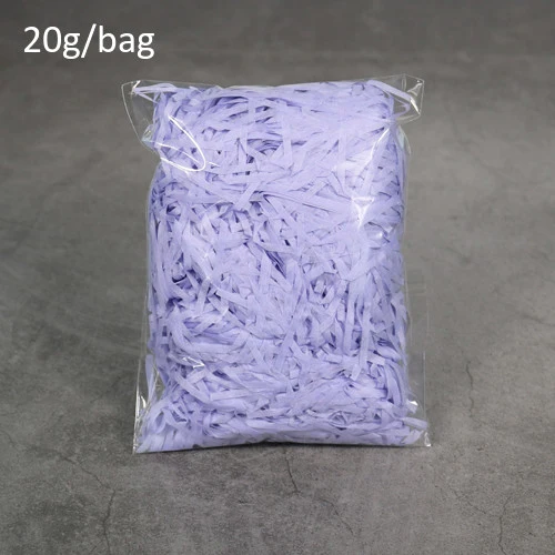Purple 20 г/пакет DIY бумажная рафия измельченный рифленый бумага конфетти сухой соломы Подарочная коробка наполнитель материал День рождения Свадьба вечеринка украшение - Цвет: Purple