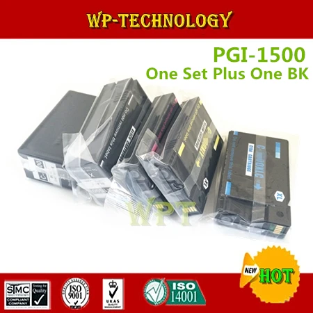 Один комплект plus One BK совместимые чернильные картриджи для Canon PGI-1500 xl PGI1500xl