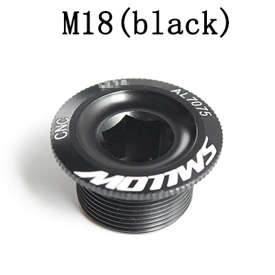 M18(black) Зубная пластина крышка Кривошип винт крышка M15 M18 M20 MTB шатун для велосипеда Крышка алюминиевый BMX NRoad велосипедный фитинг 9 цветов - Цвет: M18(black)