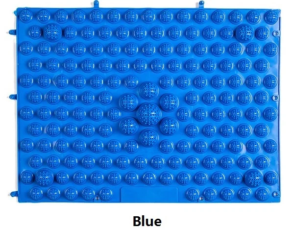 Blue 1 шт. подушка для массажа ног Рефлексология иглоукалывание прижигание ног давление пластины кровообращение коврик для сиацу забота о здоровье 29*39 см - Цвет: Blue
