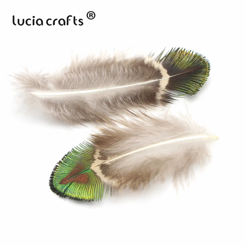 Lucia crafts 12 шт. 4-8 см/1,5-3 дюйма зеленые павлиньи перья DIY вечерние украшения для дома DIY материалы ручной работы аксессуары H0508