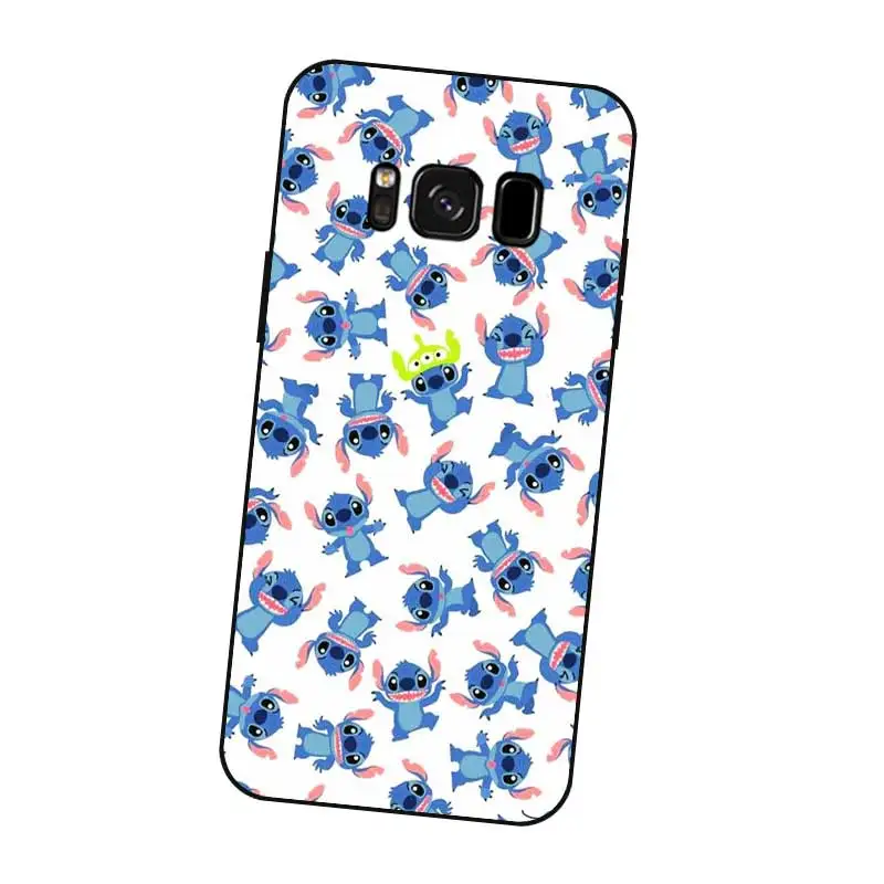 P212 стежка в виде симпатичного черного силиконовый чехол Обложка для samsung Galaxy S5 S6 S7