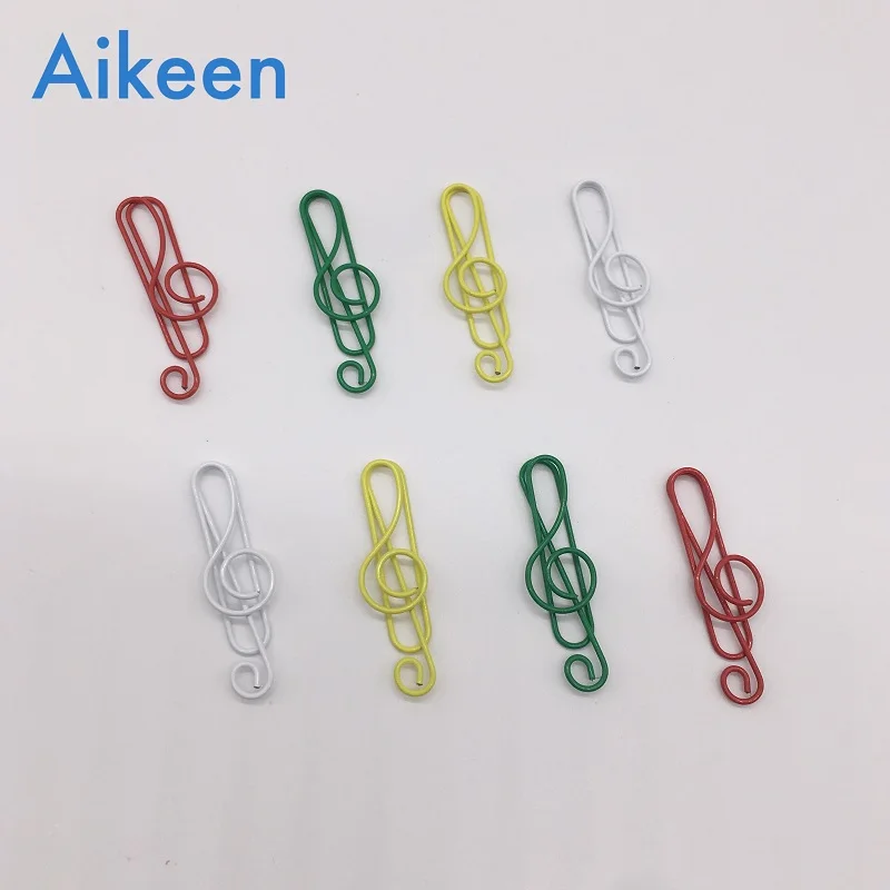 

(8pcs to sell) Cute Fashion Musical Note Metail Paper Clip, Creative Colored Paper Clips, Office School Stationery Supplies