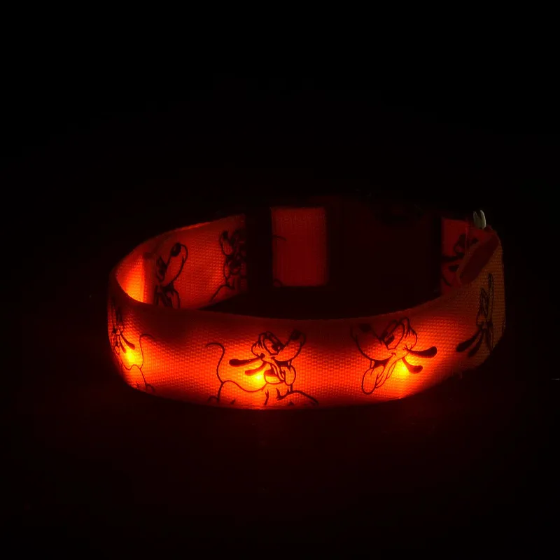 C04 ошейник для домашних животных LED нейлон _ Pluto дизайн Ночная безопасность