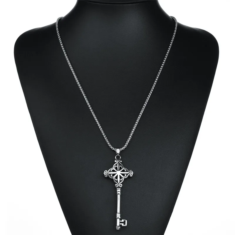 Цветочный ключ из нержавеющей стали кулон ожерелье мудрости сокровище