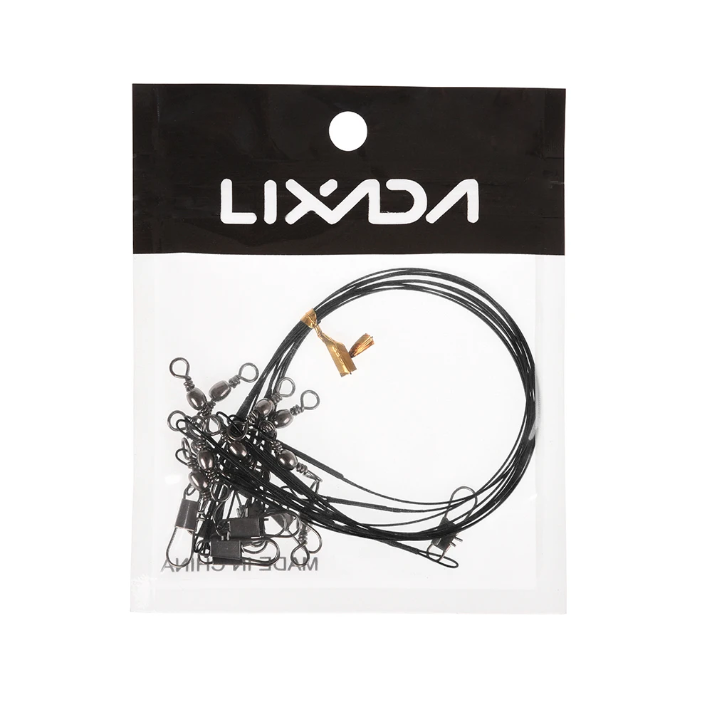 Lixada 10 шт. нейлоновое покрытие из нержавеющей стали лидер рыболовный Спиннер