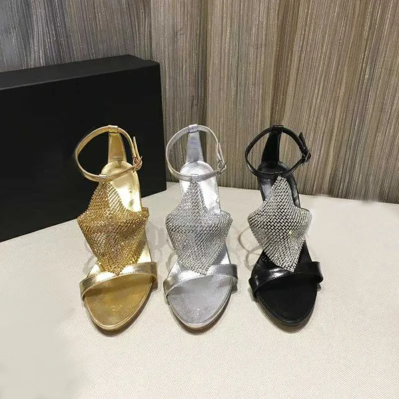 Босоножки женские на высоком каблуке модные сандалии-гладиаторы с Т-образным