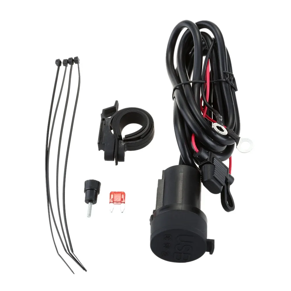 Мотоцикл двойной usb разъем для автомобиля 12 V светодиодный USB с водонепроницаемым
