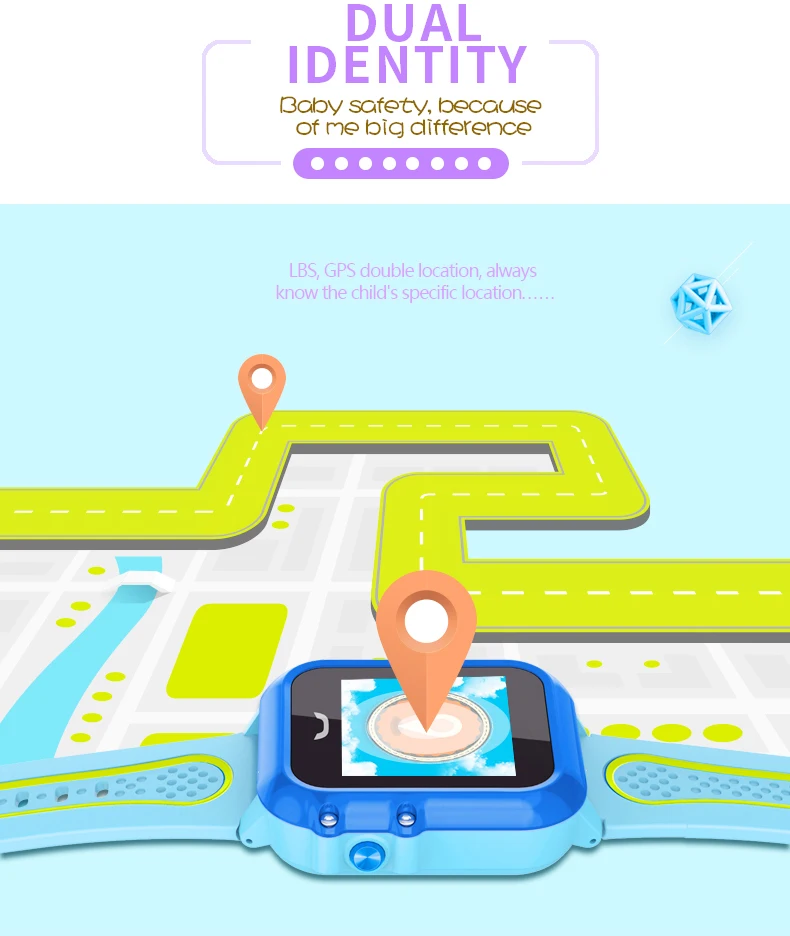 Volemer DF27 Kids GPS Smart Watch Swim Waterproof SOS Call Location Device Tracker Baby Safe Anti-Lost Smartwatch pk DF25 Q50 |