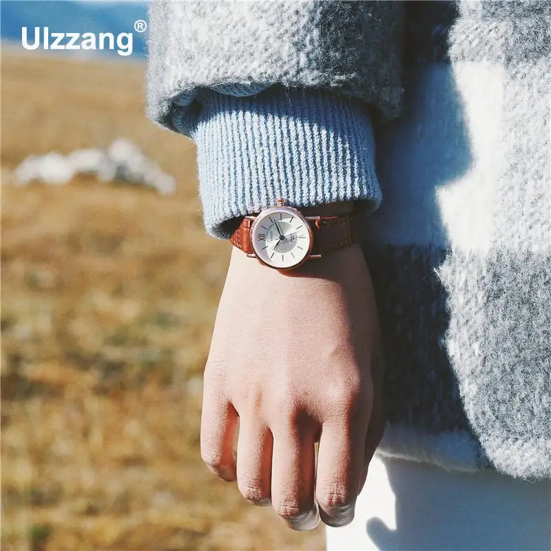 Роскошные Модные Ретро Винтажные кварцевые наручные часы для влюбленных Ulta с