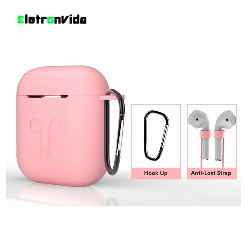 Силиконовый чехол для Apple Airpods Защитный протектор свободный ремешок аксессуары