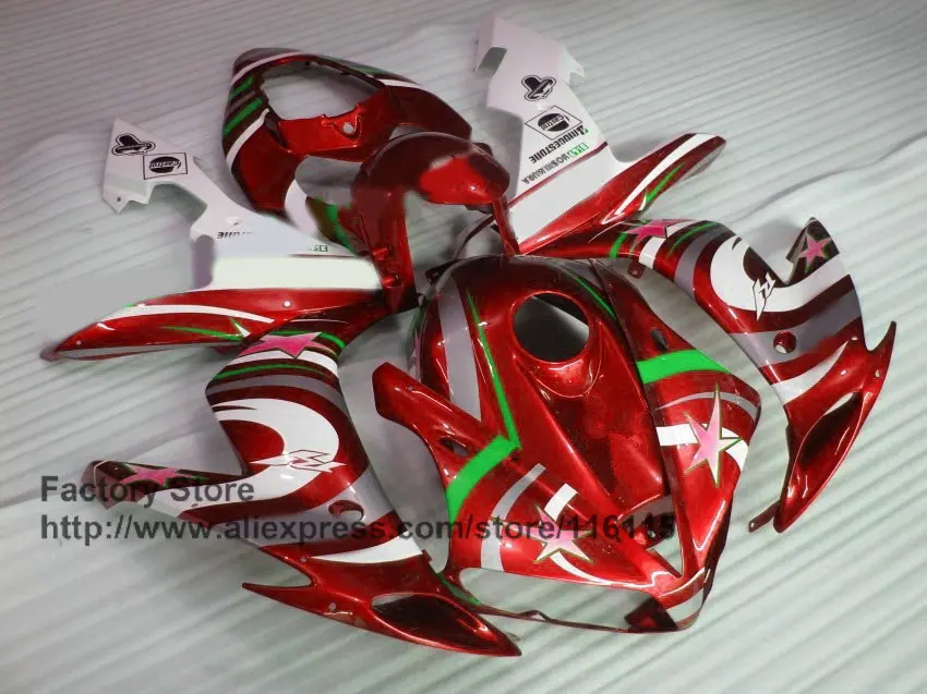 Комплект обтекателей MOTOMARTS для YAMAHA Обтекатели YZF R1 2004 2005 2006 yzf r1 04 05 06 MOTUL красный