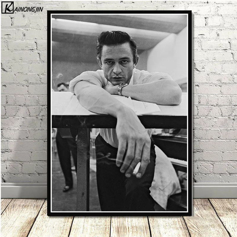 006 Johnny Cash плакат музыкальная рок-группа Star плакаты и принты холст настенная живопись книги по искусству изображение для гостиная домашний декор - Цвет: 006