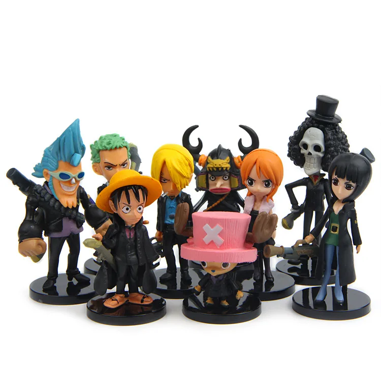 9 шт./компл. фигурка из фильма сильный мир Luffy Zoro Sanji Franky измельчитель Робин мини