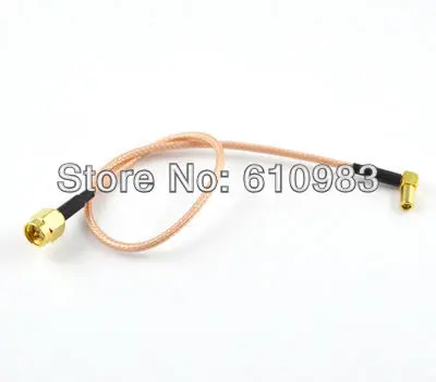 Кабель удлинитель со штекером SMA на гнездо SSMB RG316 15 см|cable rca plug|cable plug connectorplug power cable