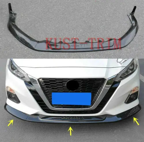 Подходит для Nissan Altima карбоновое волокно Стиль переднего бампера Крышка для губ отделка 5 шт