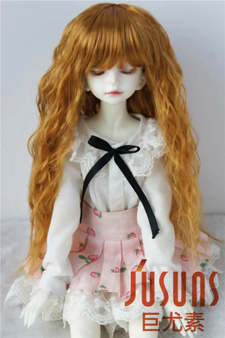 JD041 1/6 1/4 1/3 длинная волнистая кукла syntheitc мохер парики Suir для размера 6 7 дюймов 8 9 10