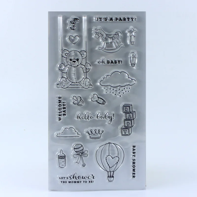 Прозрачные штампы сделай сам альбом для открыток бумажные изделия Силиконовый