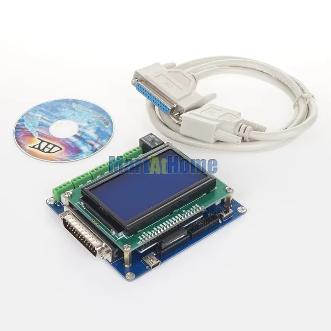 Профессиональный 5 оси ЧПУ Breakout Board интерфейс w/lcd цифровой дисплей Поддержка Mach3/EMC2/KCAM4# SM598@ SD