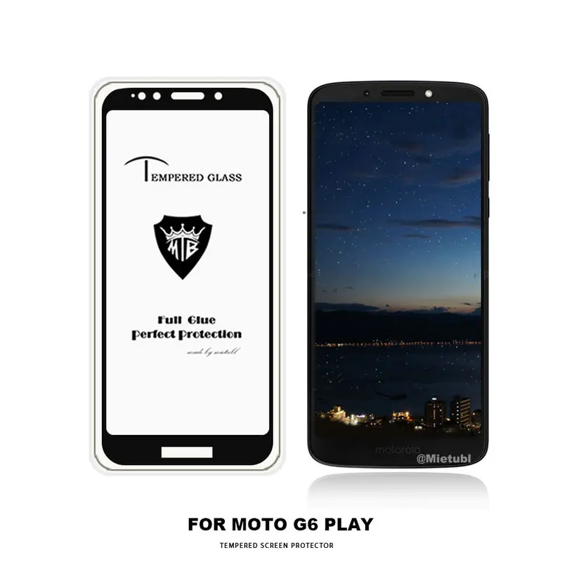 Фото Для Motorola Moto G6 Play полное клеевое покрытие закаленное стекло Защита для экрана 5 7