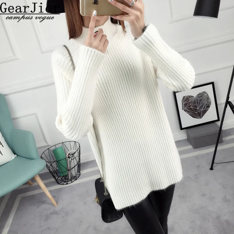 Новинка 2017 Лидер продаж женские на осень-зиму длинная стильная водолазка вязать