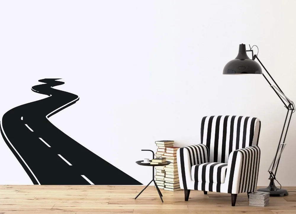 3d Наклейка на стену дорожный путь скоростной Виниловая наклейка съемная